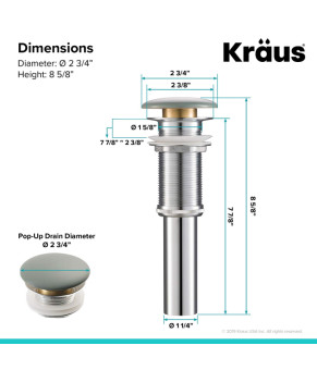 Сливной клапан Kraus PU-20GGR