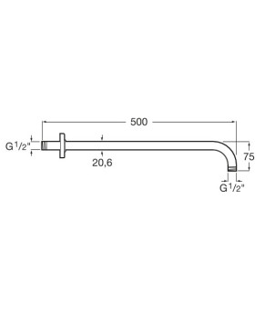 Кронштейн для верхнего душа Roca A5B0350C00