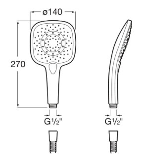 Ручний душ Roca A5B1110C00