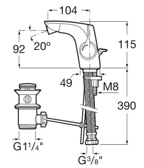 Змішувач для біде Roca A5A603AC00