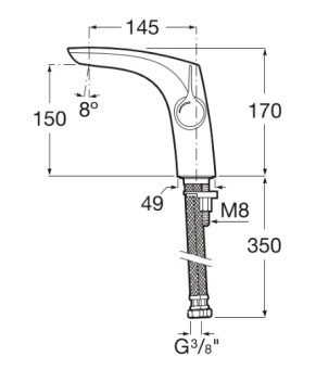 Смеситель для раковины Roca A5A323AC00