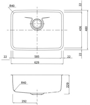 Кухонна мийка Kraus KD1US25B