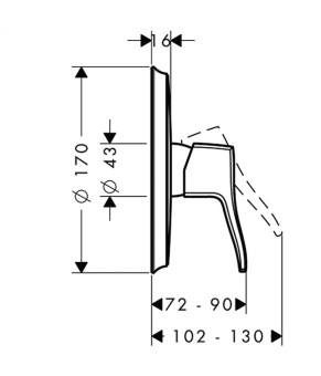 Змішувач Hansgrohe Metris Classic 316760