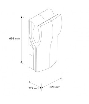 Сушилка для рук Mediclinics Dualflow Plus M14ACS