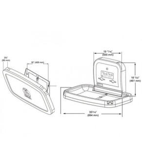 Пеленальный столик Bobrick KB200-05SS-INB