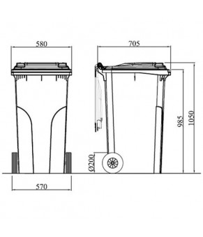 Контейнер для сміття Jcoplastic J0240 GNGN