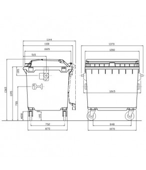 Контейнер для мусора Jcoplastic J1100 DGDG