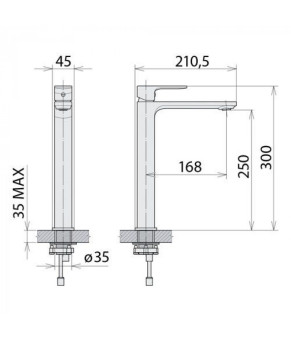 Смеситель Welle Bruno WPS168C81D