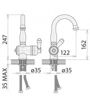 Смеситель Welle HC56A57HO