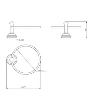 Держатель для полотенец Welle D50041AS