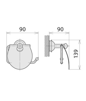 Держатель для туалетной бумаги Welle D50062AS