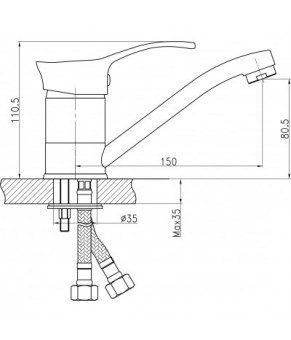 Смеситель Qtap Eris СRM 002M
