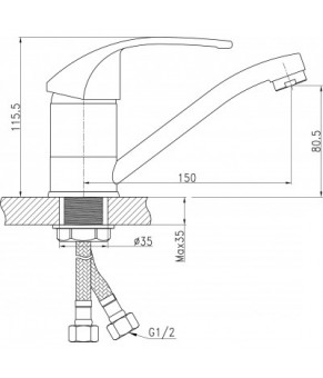 Смеситель Qtap Mars СRM 003М