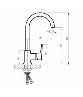 Смеситель Qtap Polaris WHI 007F