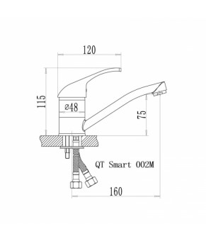 Смеситель Qtap Smart CRM 002M