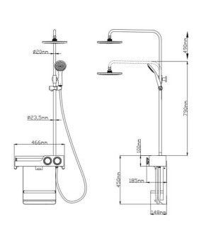 Душевая панель Qtap 1115 WHI
