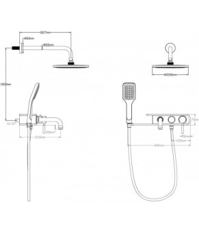 Душевая панель Qtap 1111 WHI