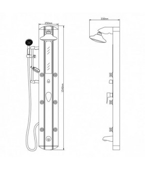 Душевая панель Qtap 1101 SIL