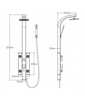 Душевая панель Qtap 1102 WHI