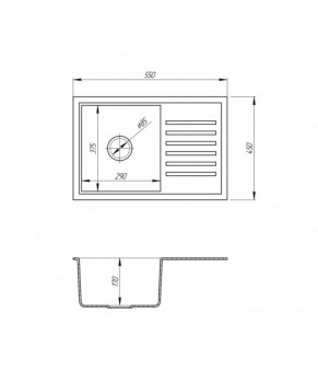 Кухонная мойка Fosto SGA-203 FOS5546SGA203