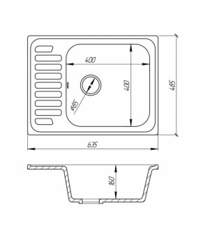Кухонная мойка Fosto SGA-806 FOS6449SGA806