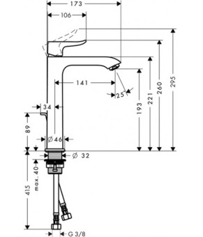 Змішувач Hansgrohe Metris 31183000