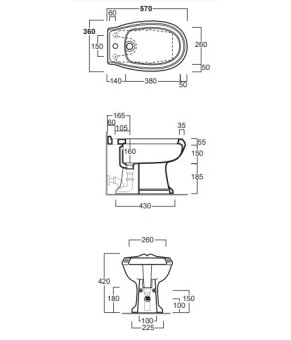 Биде Simas AR823