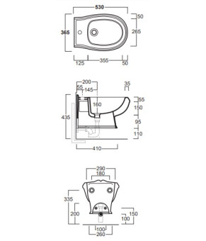 Биде Simas AR843