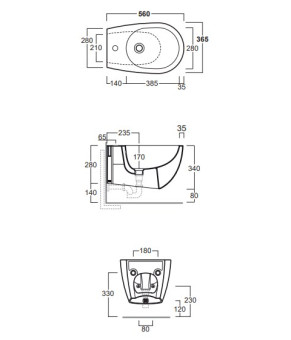 Биде Simas VI19F85