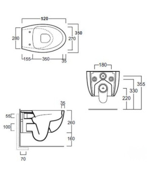Унитаз Simas BR18 F85 BR006
