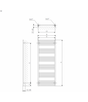 Полотенцесушитель Terma Fiona 660x580 мм WGFIN066058