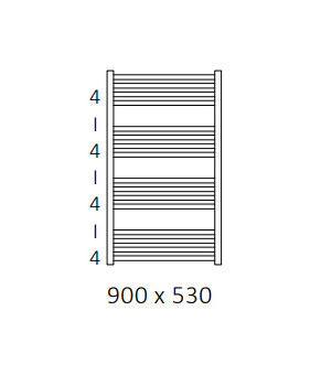 Полотенцесушитель Terma Fiona 900x530 мм WGFIN090053