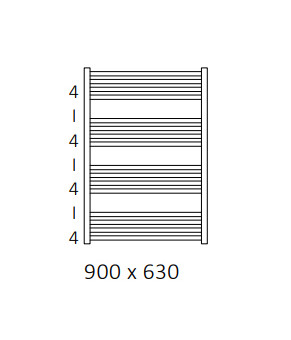 Полотенцесушитель Terma Fiona 900x630 мм WGFIN090063