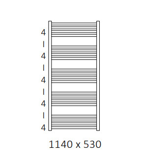 Полотенцесушитель Terma Fiona 1140x530 мм WGFIN114053