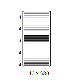 Полотенцесушитель Terma Fiona 1140x580 мм WGFIN114058