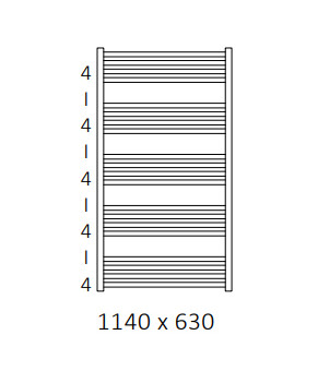 Полотенцесушитель Terma Fiona 1140x630 мм WGFIN114063