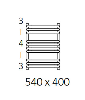 Полотенцесушитель Terma Alex 540x400 мм WGALE054040