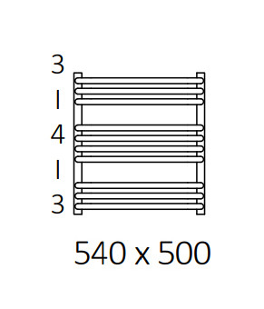 Полотенцесушитель Terma Alex 540x500 мм WGALE054050