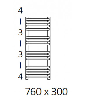 Полотенцесушитель Terma Alex 760x300 мм WGALE076030