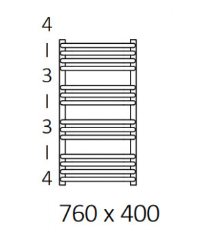 Полотенцесушитель Terma Alex 760x400 мм WGALE076040