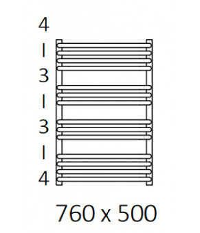Полотенцесушитель Terma Alex 760x500 мм WGALE076050