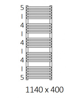 Полотенцесушитель Terma Alex 1140x400 мм WGALE114040