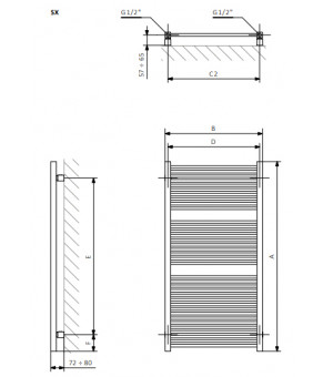 Полотенцесушитель Terma Mike 1210x230 мм WGMIK121023