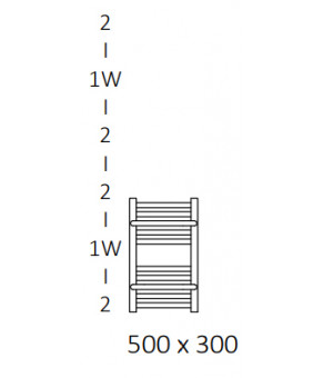 Полотенцесушитель Terma Lima 500x300 мм WGLIM050030