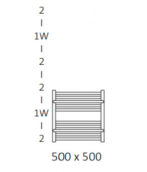 Полотенцесушитель Terma Lima 500x500 мм WGLIM050050