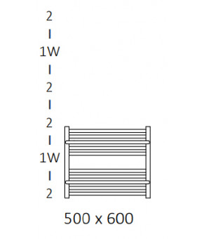 Полотенцесушитель Terma Lima 500x600 мм WGLIM050060