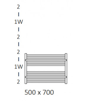 Полотенцесушитель Terma Lima 500x700 мм WGLIM050070