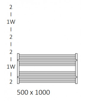 Сушка для рушників Terma Lima 500x1000 мм WGLIM050100