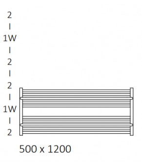Полотенцесушитель Terma Lima 500x1200 мм WGLIM050120
