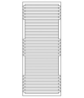 Полотенцесушитель Terma POC 2 1240x600 мм WGZUL124060
